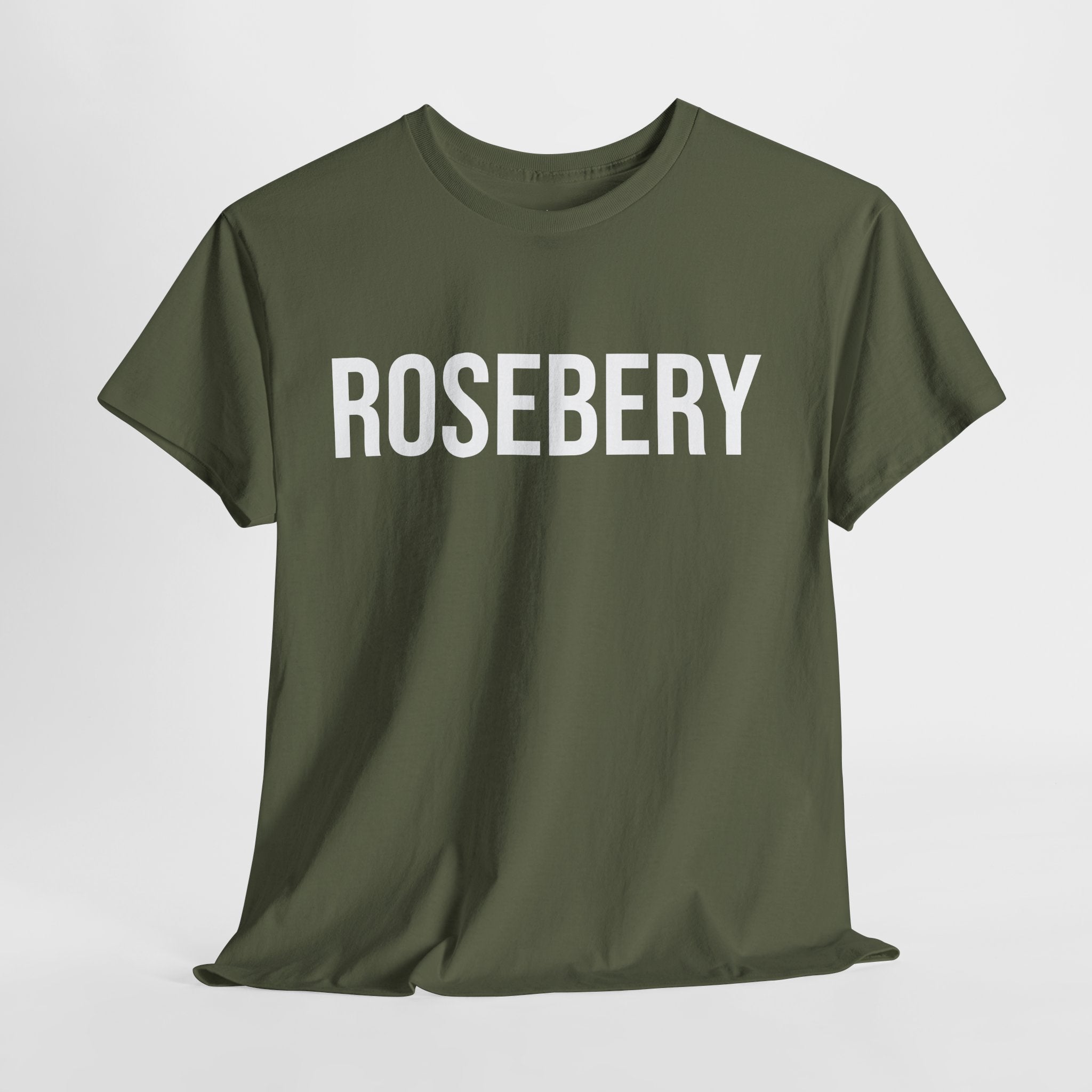 ROSEBERY - Minimal Bold Lettering Cotton T‑Shirt