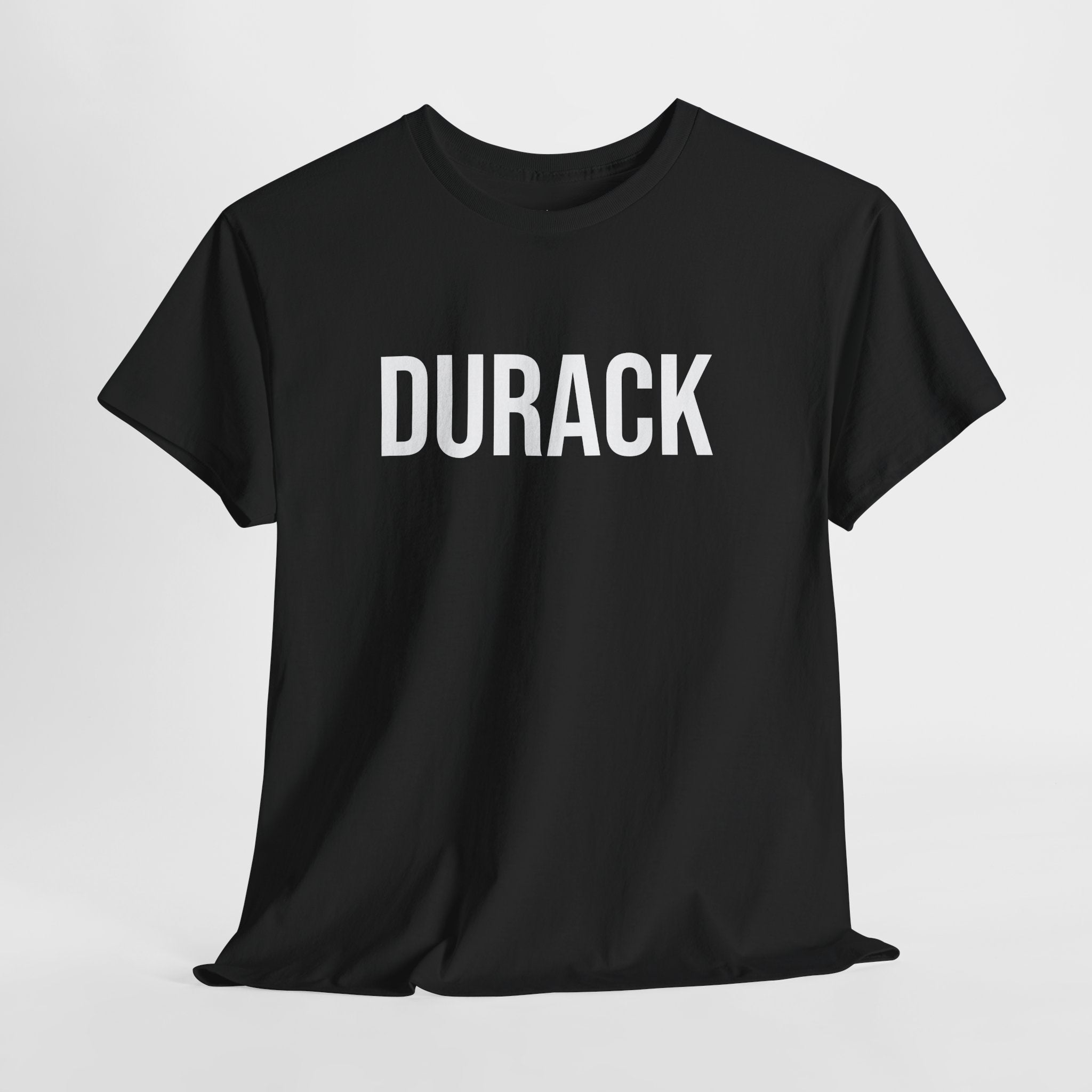 DURACK - Minimal Bold Lettering Cotton T‑Shirt