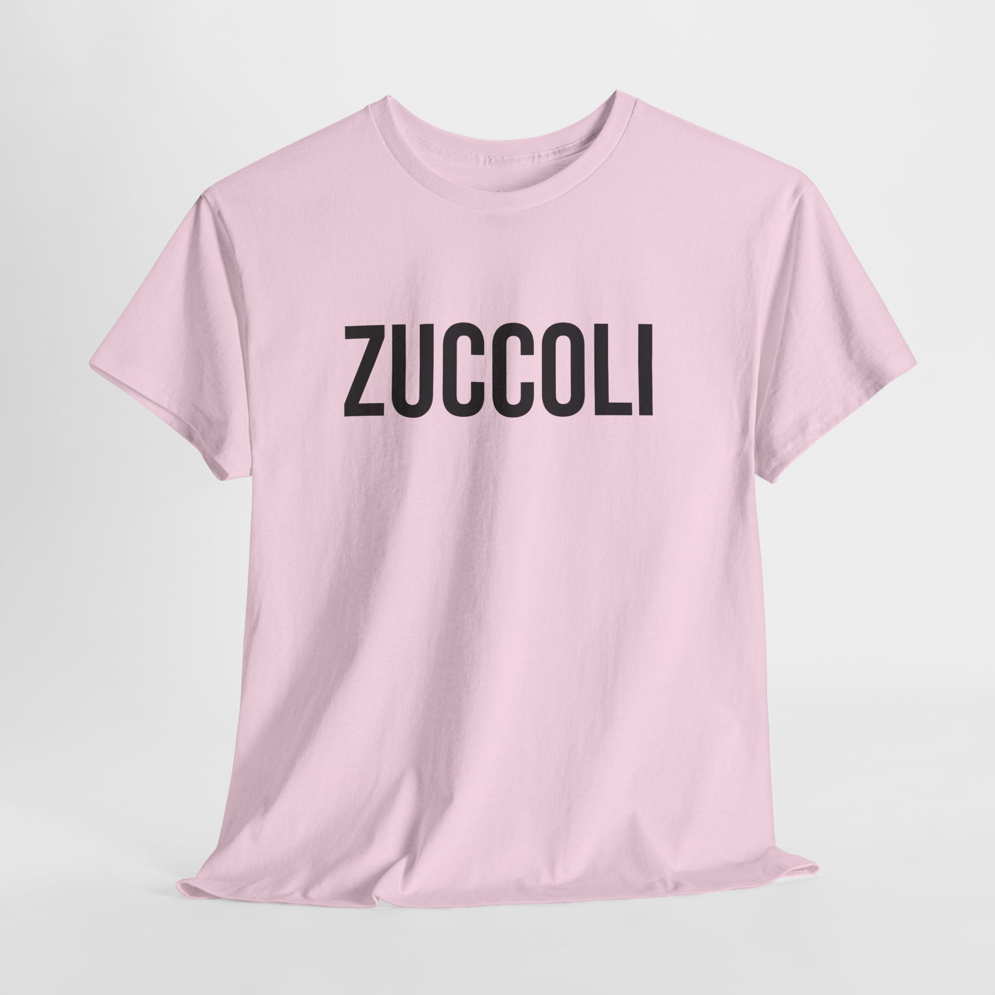 ZUCCOLI - Minimal Bold Lettering Cotton T‑Shirt