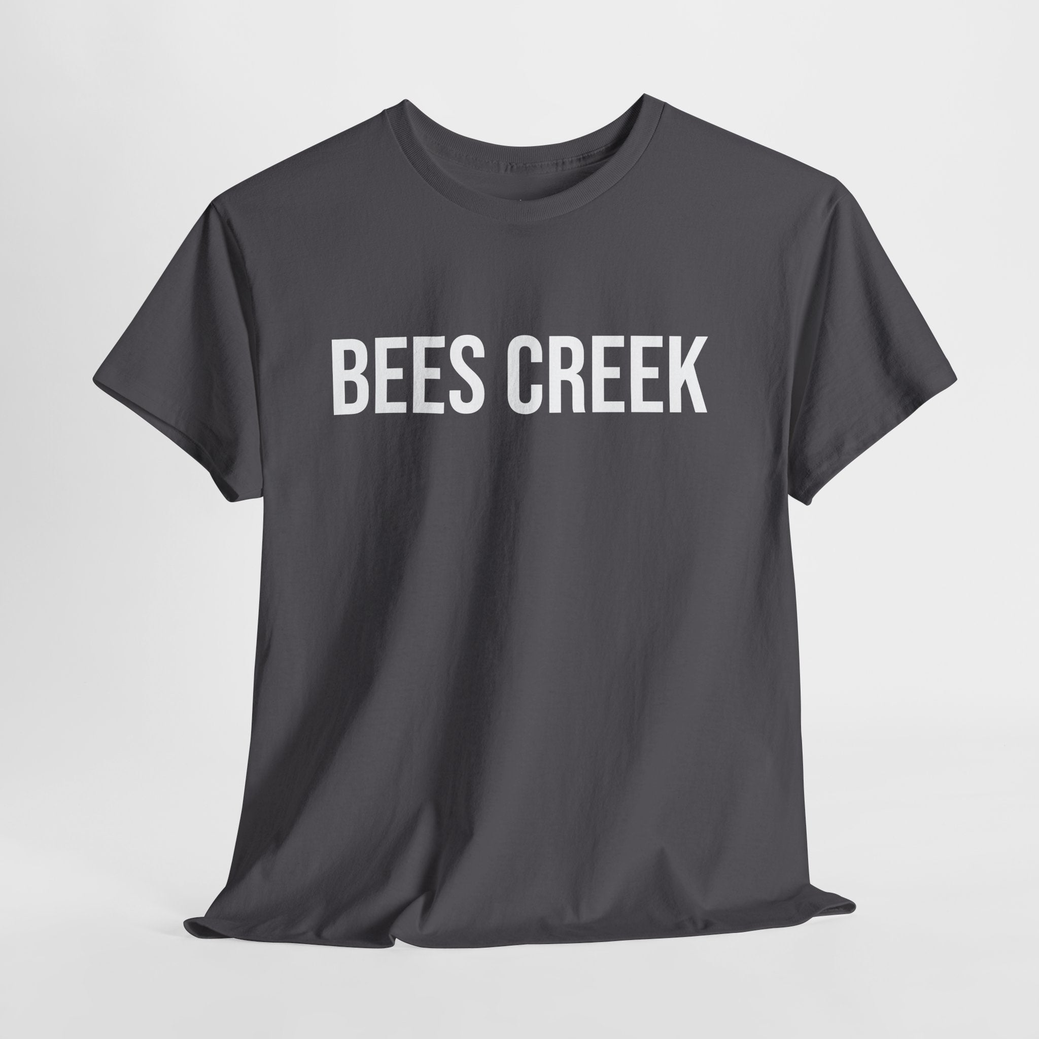 BEES CREEK - Minimal Bold Lettering Cotton T‑Shirt