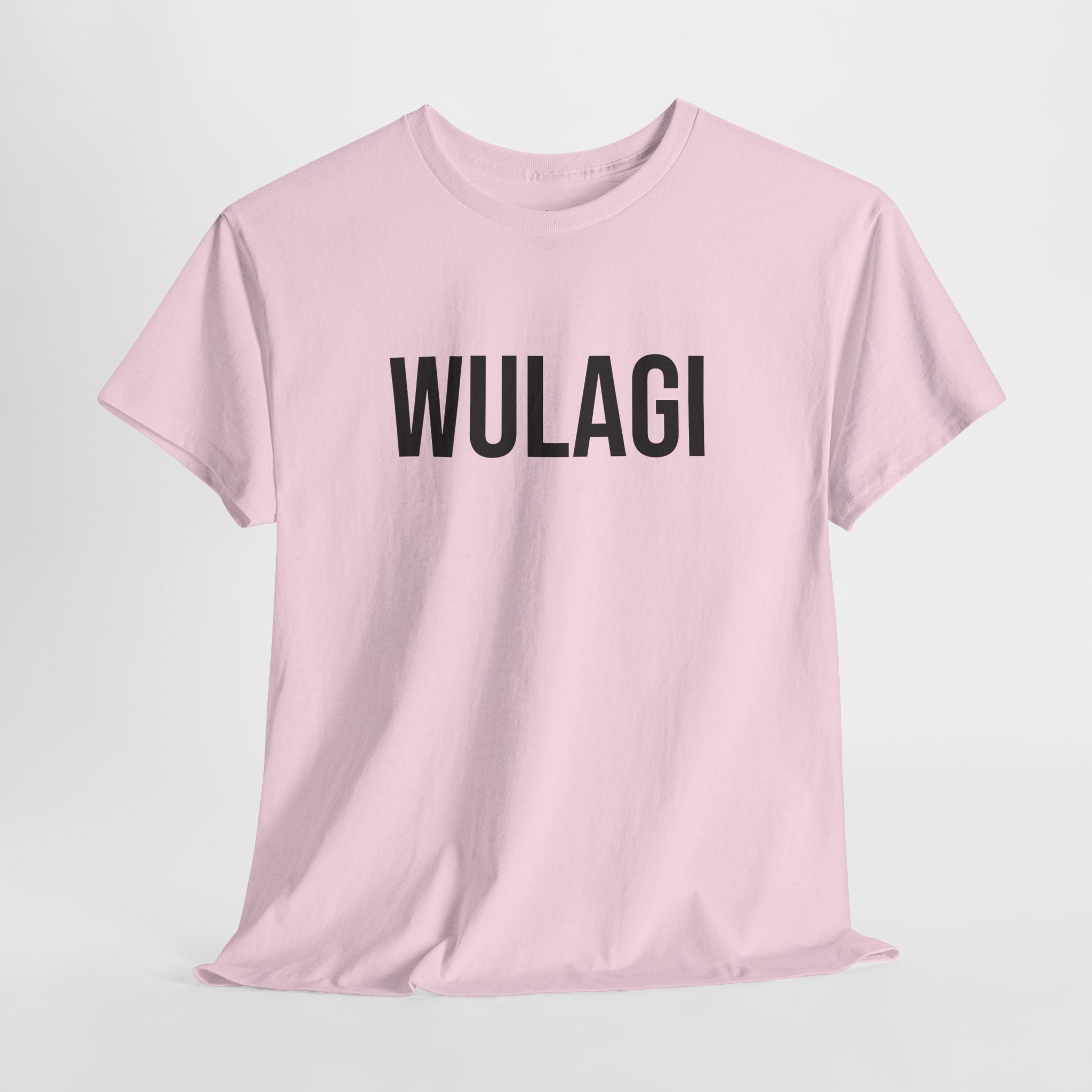 WULAGI - Minimal Bold Lettering Cotton T‑Shirt