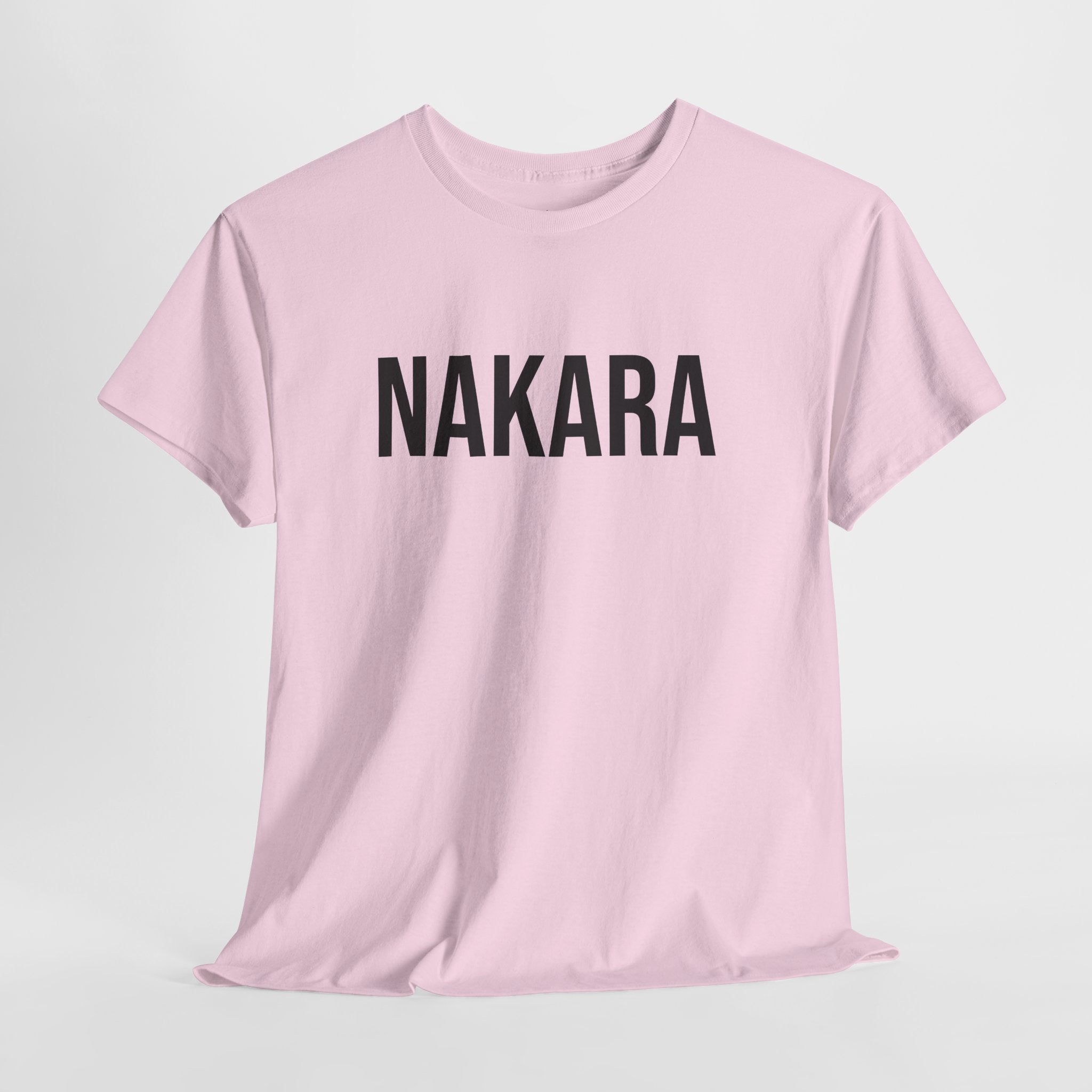 NAKARA - Minimal Bold Lettering Cotton T‑Shirt