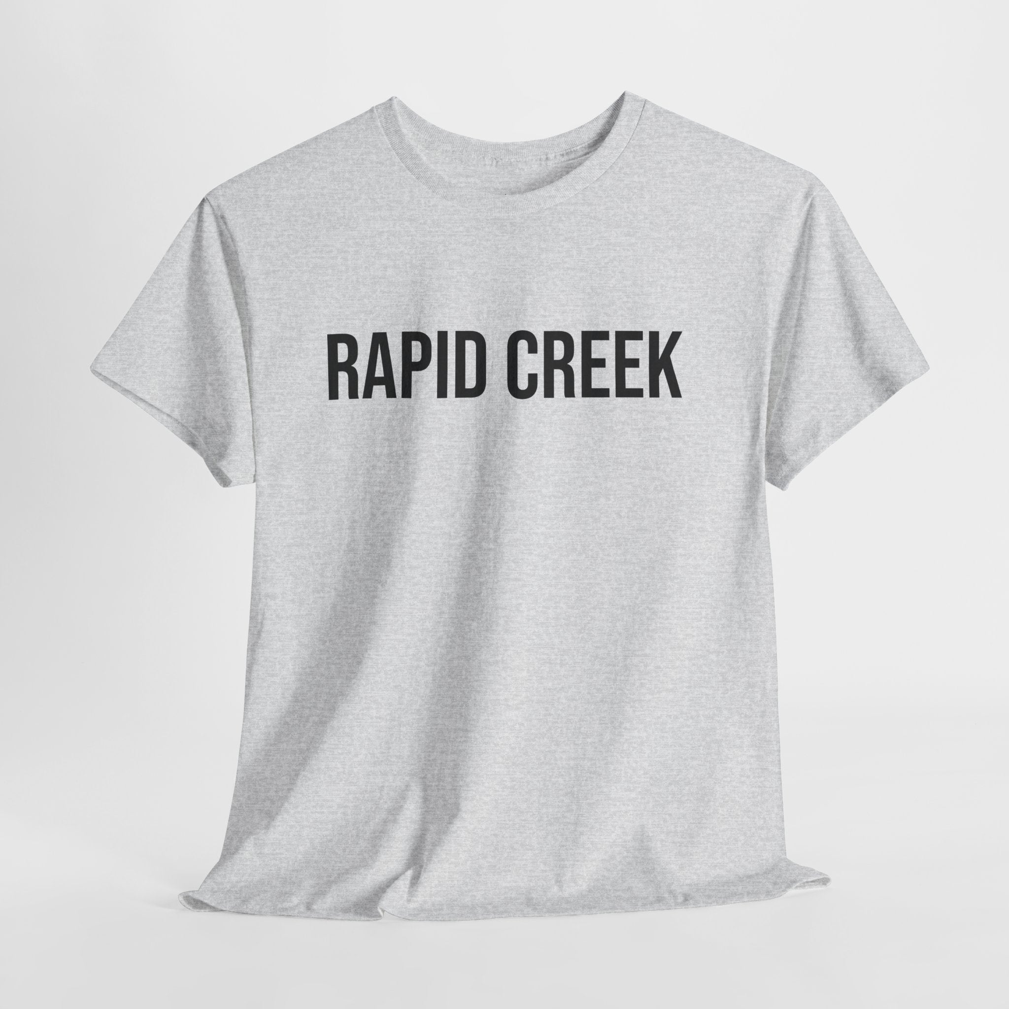RAPID CREEK - Minimal Bold Lettering Cotton T‑Shirt