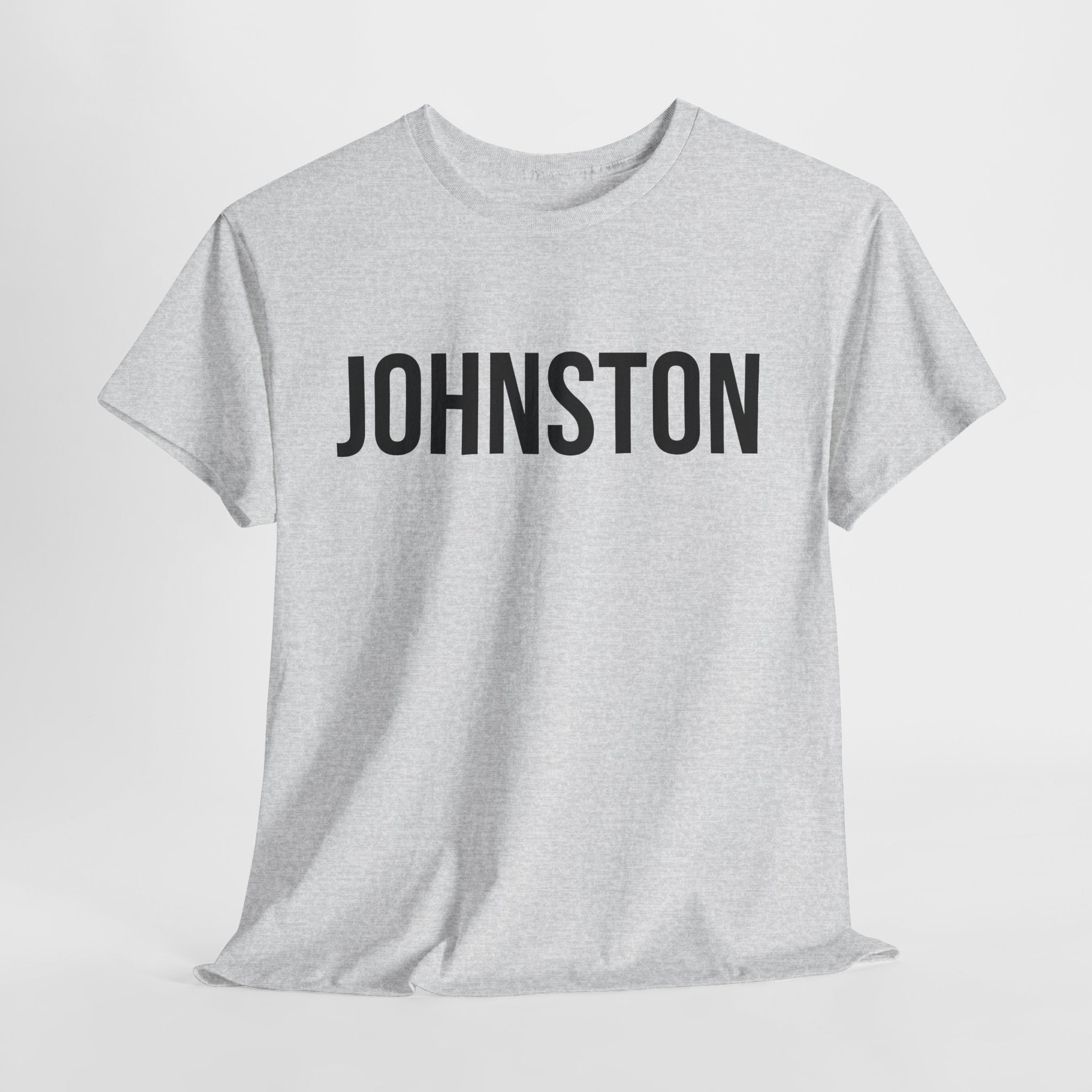 JOHNSTON - Minimal Bold Lettering Cotton T‑Shirt