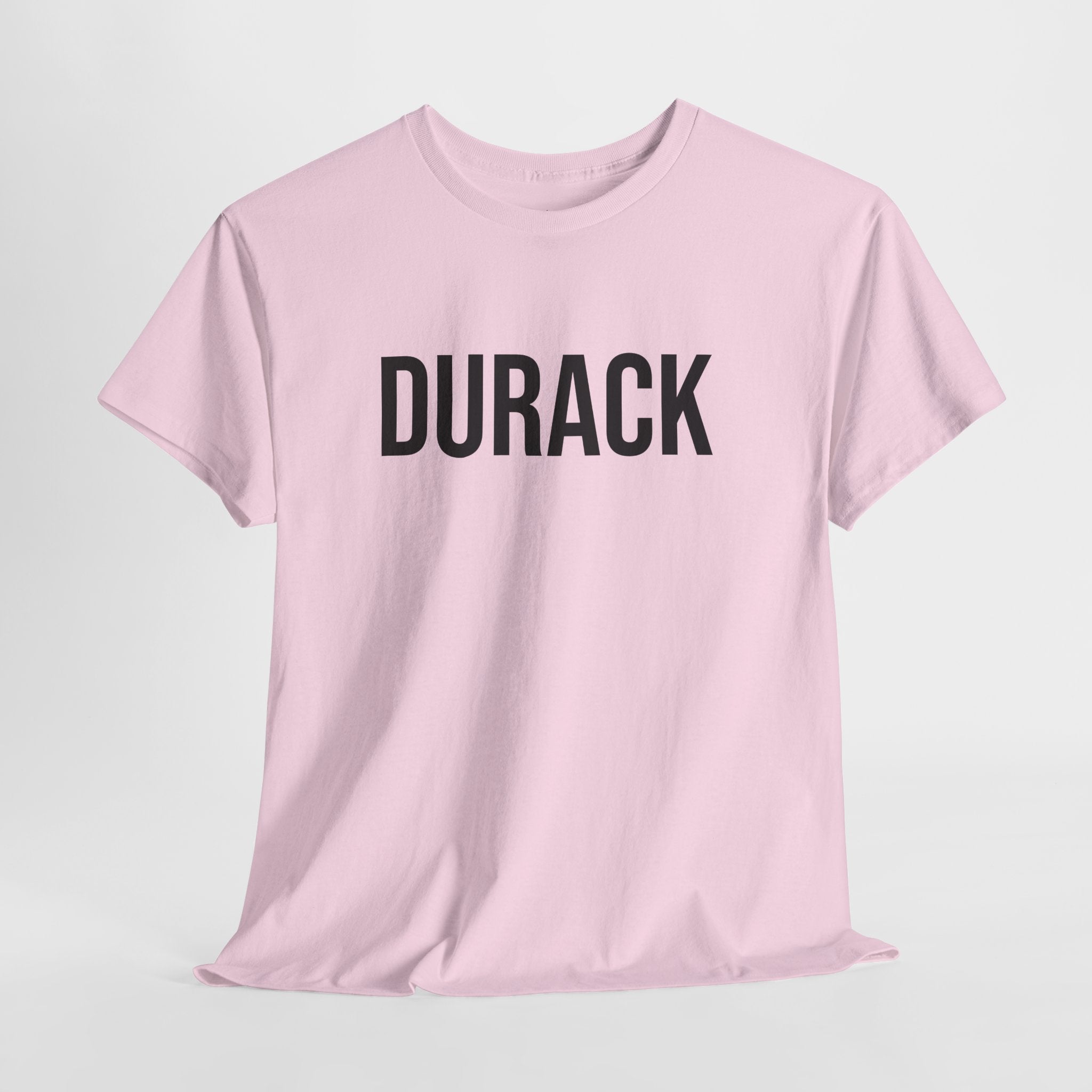 DURACK - Minimal Bold Lettering Cotton T‑Shirt