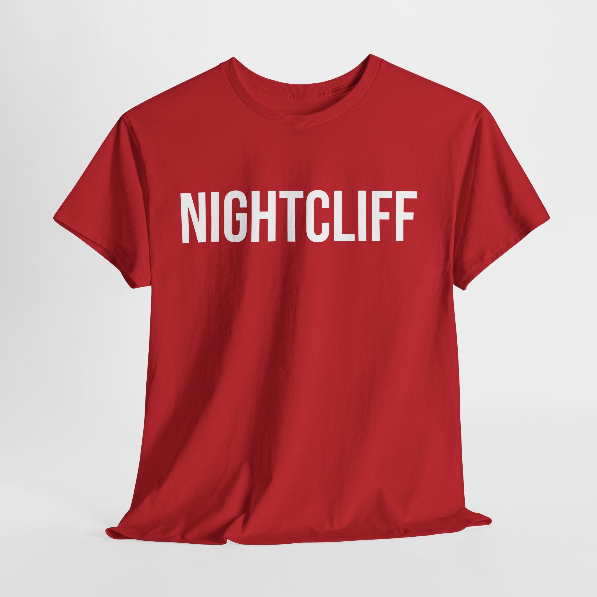 NIGHTCLIFF - Minimal Bold Lettering Cotton T‑Shirt